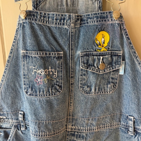 Vintage Warner Bros. Disney Blue Denim with Tweety Bird Embroidery, Size 22/24W - Picture 2 of 5